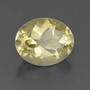 Quartz jaune naturelle coupe ovale, 3,54 ct, VS