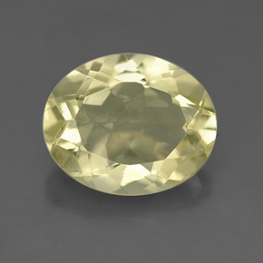 Quartz jaune naturelle coupe ovale, 3,28 ct, VS