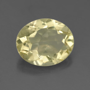 Quartz jaune naturelle coupe ovale, 3,28 ct, VS