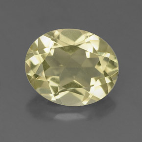 Quartz jaune naturelle coupe ovale, 3,34 ct, VS