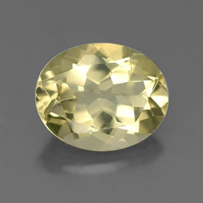 Quartz jaune naturelle coupe ovale, 3,21 ct, VS