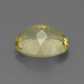Quartz jaune naturelle coupe ovale, 3,21 ct, VS