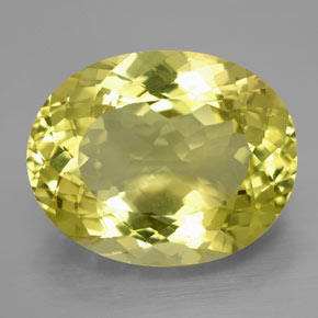 Quartz jaune naturelle coupe ovale, 28,91 ct, VVS-VS
