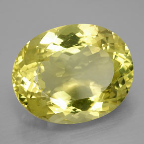 Quartz jaune naturelle coupe ovale, 28,91 ct, VVS-VS