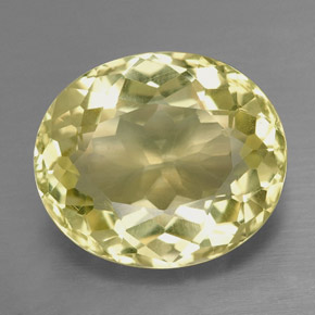 Quartz jaune naturelle coupe ovale, 6,82 ct, VS