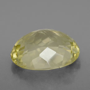 Quartz jaune naturelle coupe ovale, 6,82 ct, VS