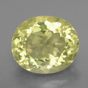Quartz jaune naturelle coupe ovale, 7,81 ct, VS-SI