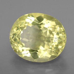 Quartz jaune naturelle coupe ovale, 7,81 ct, VS-SI