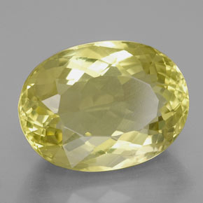 Quartz jaune naturelle coupe ovale, 10,37 ct, VVS-VS