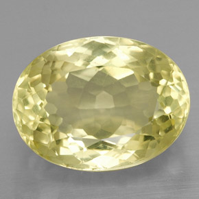 Quartz jaune naturelle coupe ovale, 10,38 ct, VS