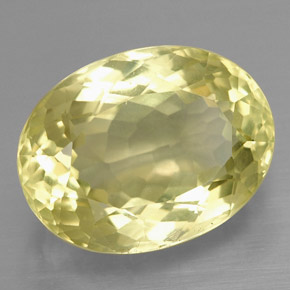 Quartz jaune naturelle coupe ovale, 10,38 ct, VS