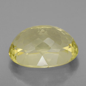 Quartz jaune naturelle coupe ovale, 10,38 ct, VS