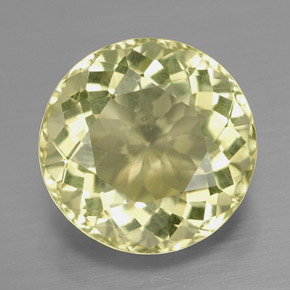 Quartz jaune naturelle coupe roude, 6,37 ct, VVS-VS