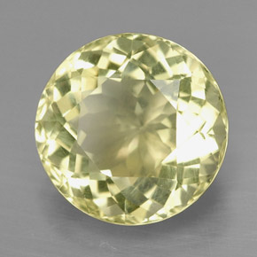 Quartz jaune naturelle coupe roude, 6,37 ct, VVS-VS