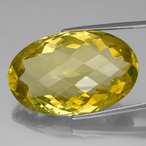Quartz jaune naturelle coupe ovale, 82,06 ct, VVS-VS