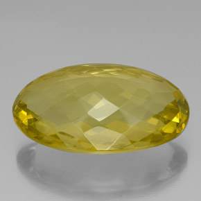 Quartz jaune naturelle coupe ovale, 82,06 ct, VVS-VS