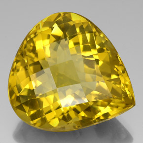 Quartz jaune naturelle en forme de poire, 125,20 ct, VVS
