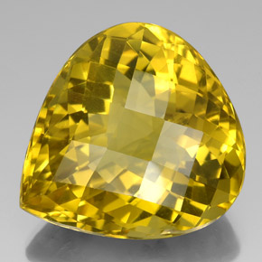 Quartz jaune naturelle en forme de poire, 125,20 ct, VVS
