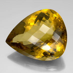 Quartz jaune naturelle en forme de poire, 160,20 ct, VVS-VS