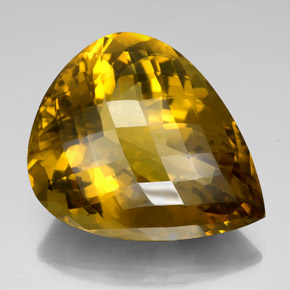 Quartz jaune naturelle en forme de poire, 160,20 ct, VVS-VS