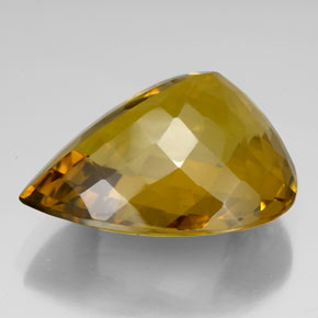 Quartz jaune naturelle en forme de poire, 160,20 ct, VVS-VS