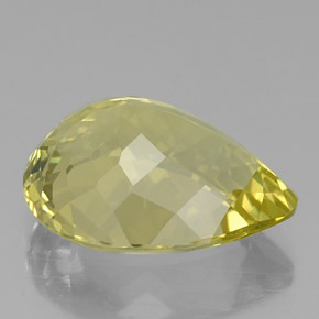 Quartz jaune naturelle en forme de poire, 12,39 ct, VVS