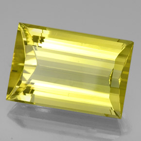 Quartz jaune naturelle baguette, 33,64 ct, VVS-VS