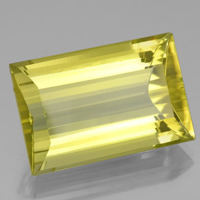 Quartz jaune naturelle baguette, 33,64 ct, VVS-VS