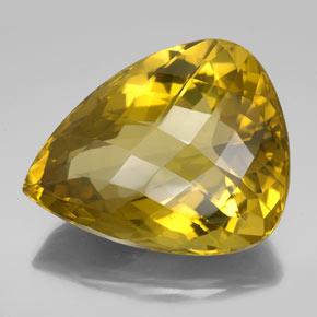 Quartz jaune naturelle en forme de poire, 152,05 ct, VVS-VS