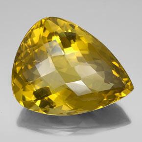 Quartz jaune naturelle en forme de poire, 152,05 ct, VVS-VS