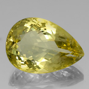 Quartz jaune naturelle en forme de poire, 21,43 ct, VS