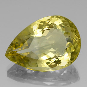 Quartz jaune naturelle en forme de poire, 21,43 ct, VS