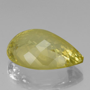 Quartz jaune naturelle en forme de poire, 21,43 ct, VS