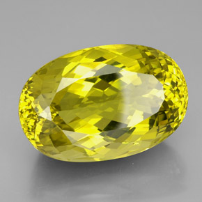 Quartz jaune naturelle coupe ovale, 101,50 ct, VVS