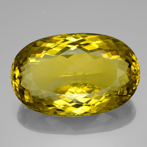 Quartz jaune naturelle coupe ovale, 128,95 ct, VVS