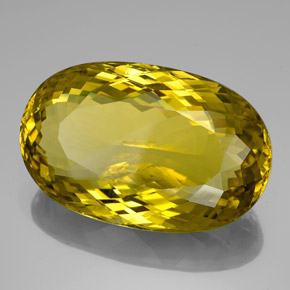 Quartz jaune naturelle coupe ovale, 128,95 ct, VVS