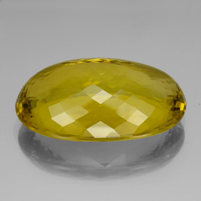 Quartz jaune naturelle coupe ovale, 128,95 ct, VVS