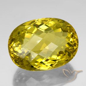 Quartz Jaune Dijon naturelle ovale, 128.50 ct, VVS
