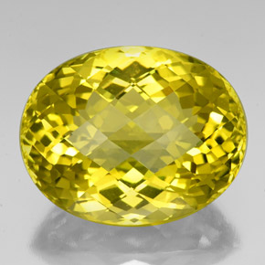Quartz jaune naturelle coupe ovale, 84,87 ct, VVS