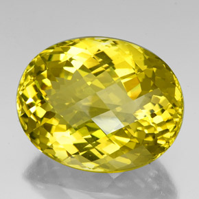 Quartz jaune naturelle coupe ovale, 84,87 ct, VVS