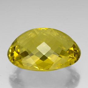 Quartz jaune naturelle coupe ovale, 84,87 ct, VVS