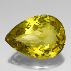 Quartz jaune naturelle en forme de poire, 78,64 ct, VS