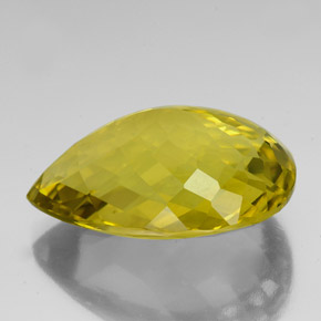 Quartz jaune naturelle en forme de poire, 78,64 ct, VS