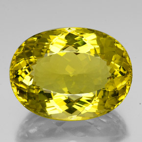 Quartz Jaune riche naturelle Coupe ovale, 87.30 ct, VVS
