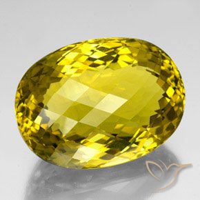 Quartz Jaune automnal naturelle ovale, 123.60 ct, VVS-VS