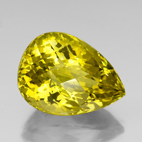 Quartz jaune naturelle en forme de poire, 39,58 ct, VVS