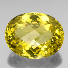 Quartz jaune naturelle coupe ovale, 76,90 ct, VVS