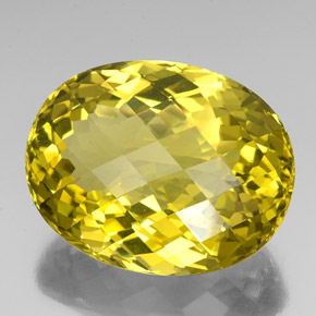 Quartz jaune naturelle coupe ovale, 76,90 ct, VVS