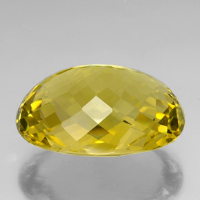 Quartz jaune naturelle coupe ovale, 76,90 ct, VVS