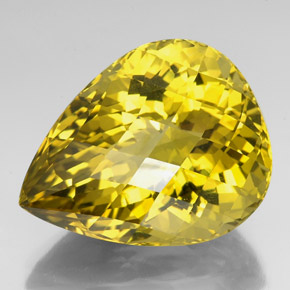 Quartz Citron naturelle En forme de poire, 92.11 ct, VVS